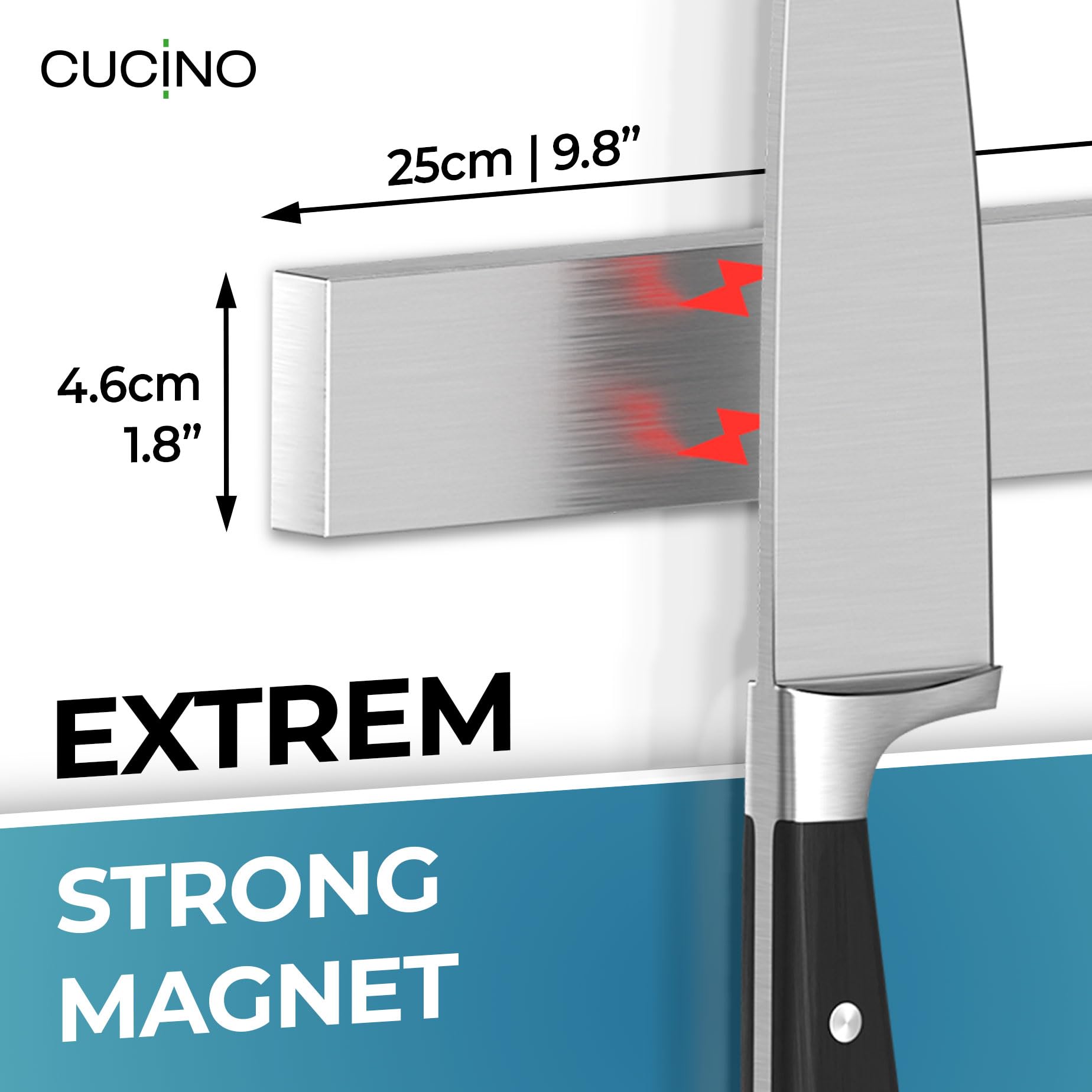 Cucino adhesive backplate with 3M tape for tool-free mounting