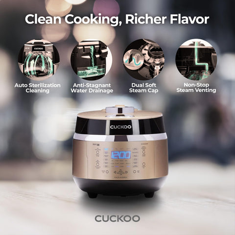 CUCKOO 3-cup uncooked capacity fits small families