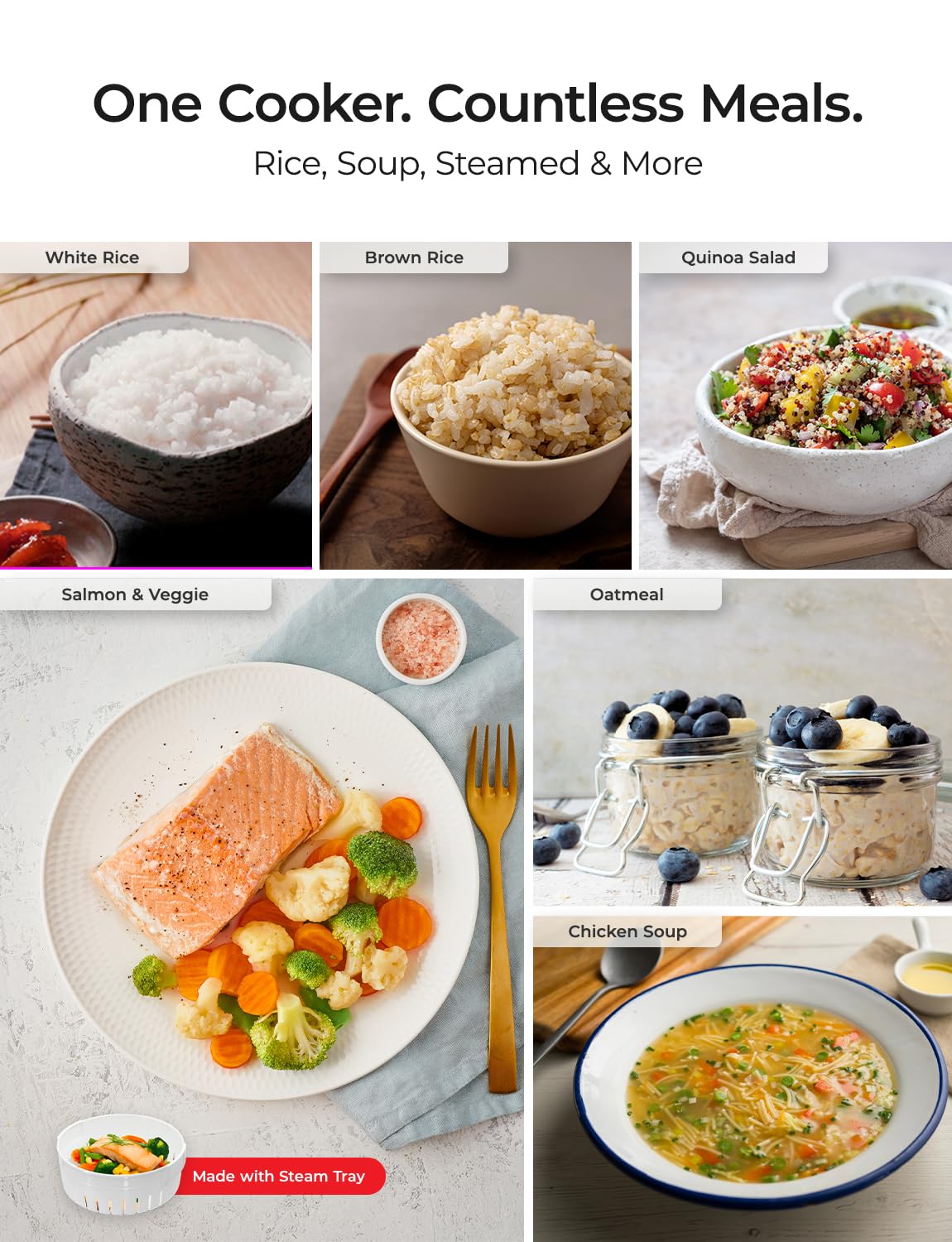 CUCKOO Basic Rice Cooker digital touch controls for simple operation