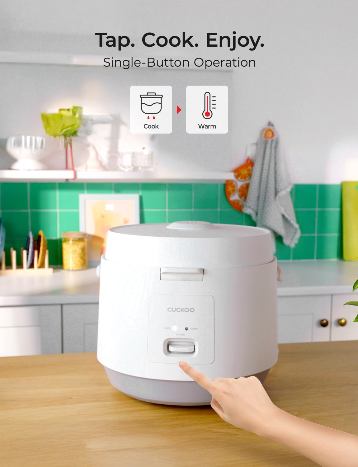 CUCKOO Basic Rice Cooker nonstick inner pot for easy cleaning and even cooking