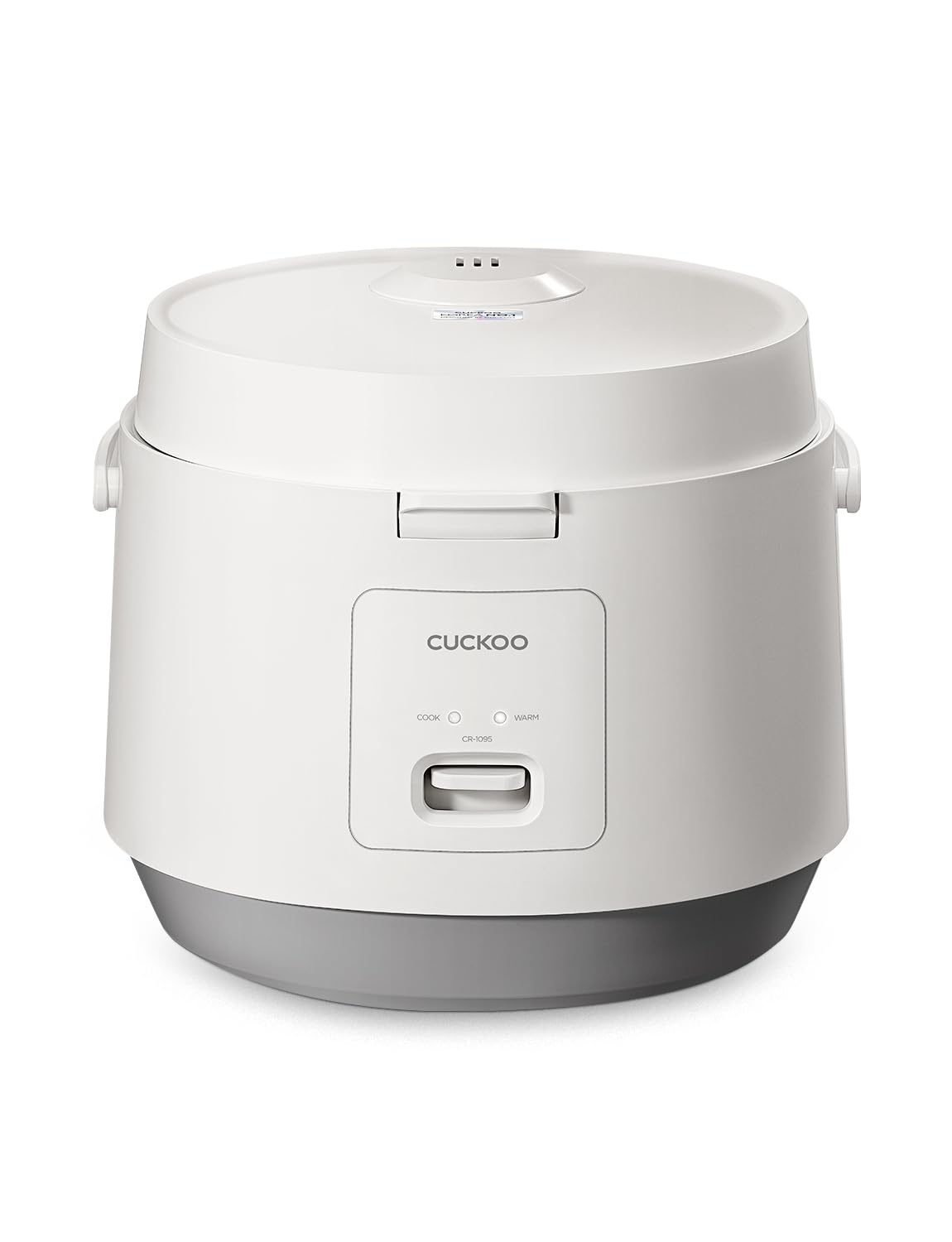 CUCKOO Basic Rice Cooker setup with uncooked rice, highlighting easy start and quick meals