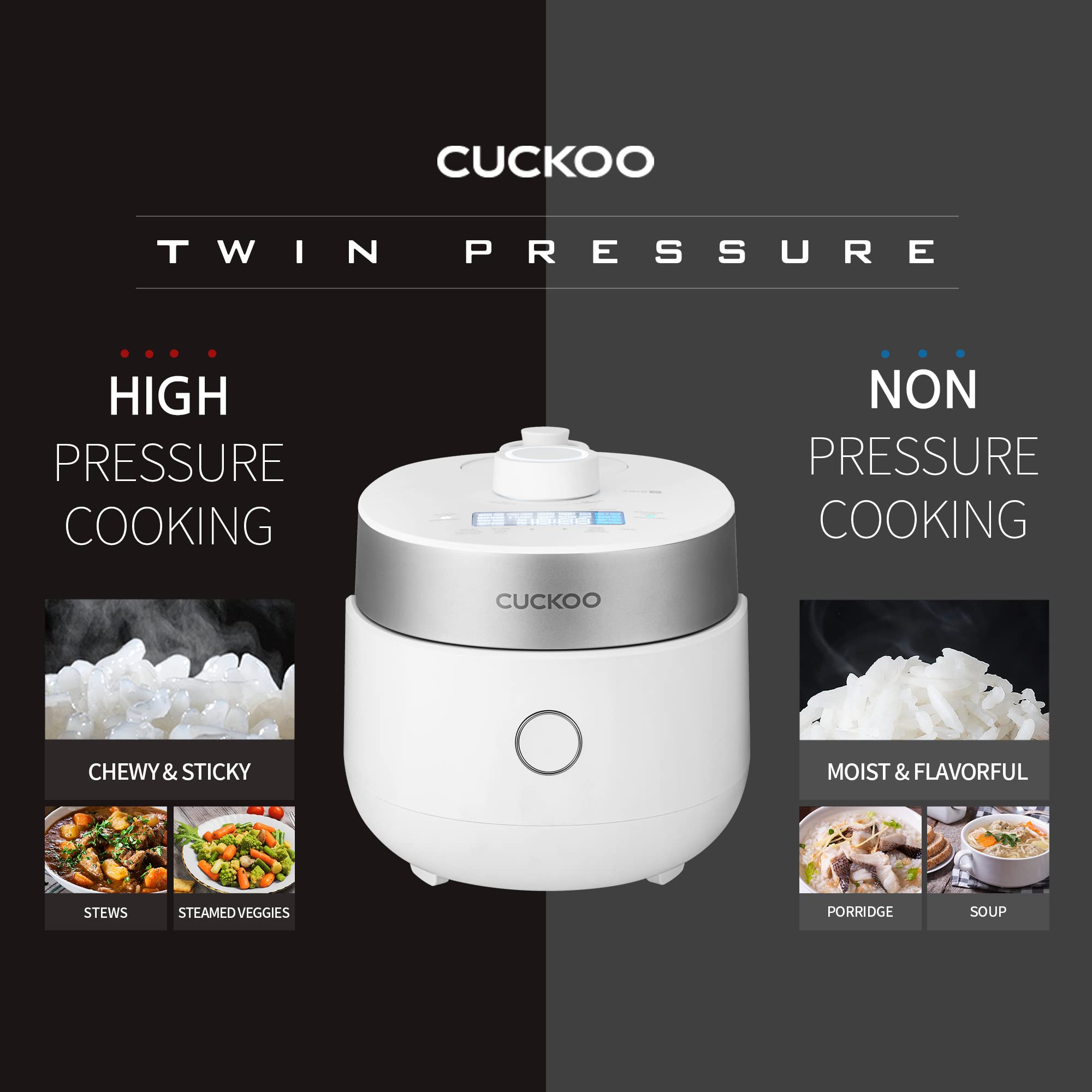 CUCKOO CRP-MHTR0309F 15 modes menu supports diverse grains and quick meals