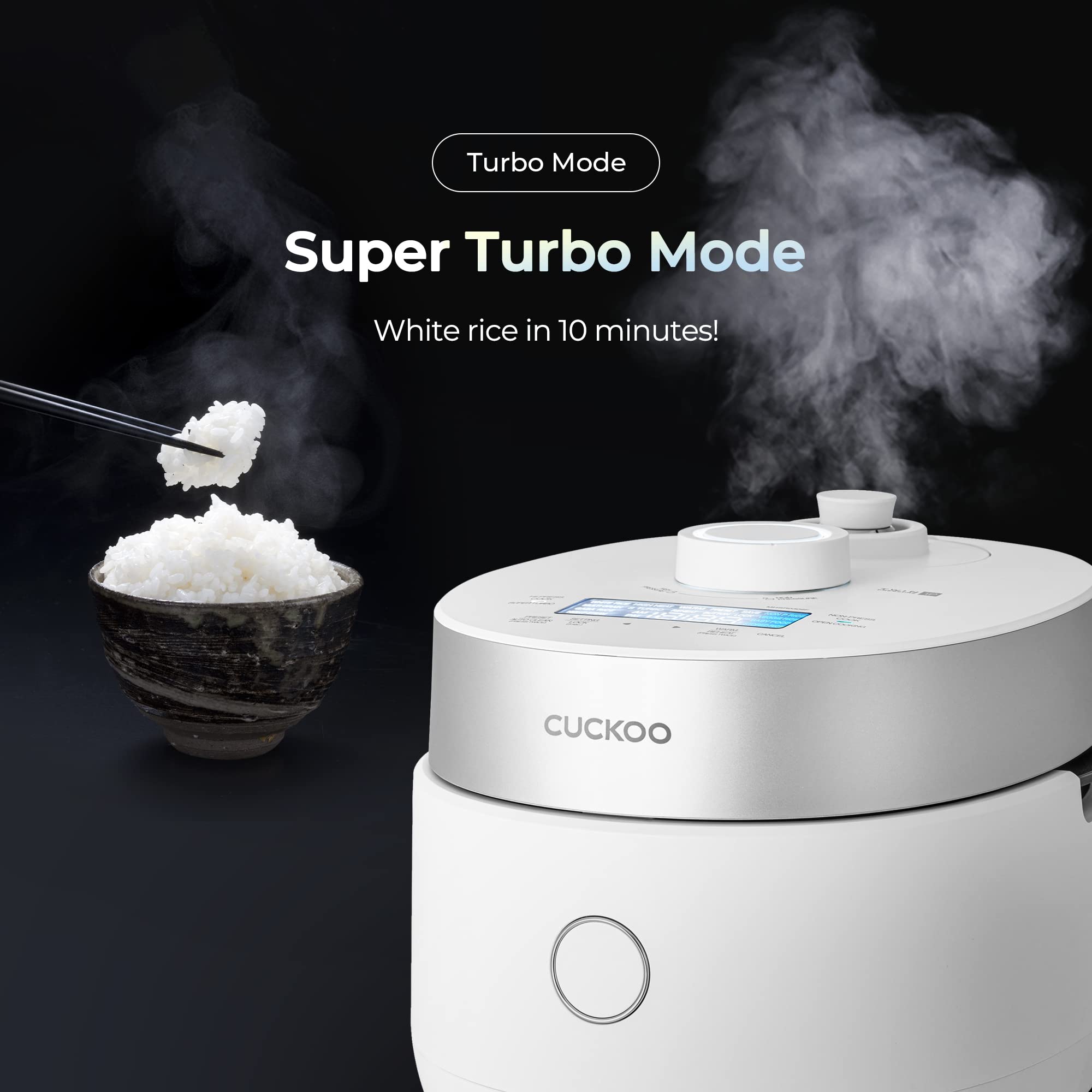 CUCKOO CRP-MHTR0309F keep-warm indicator helps serve rice at the right temperature