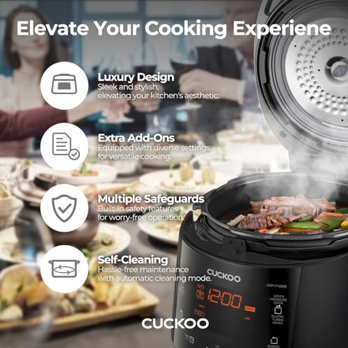 CUCKOO CRP-P0609S high-pressure 29psi enables faster rice cooking.