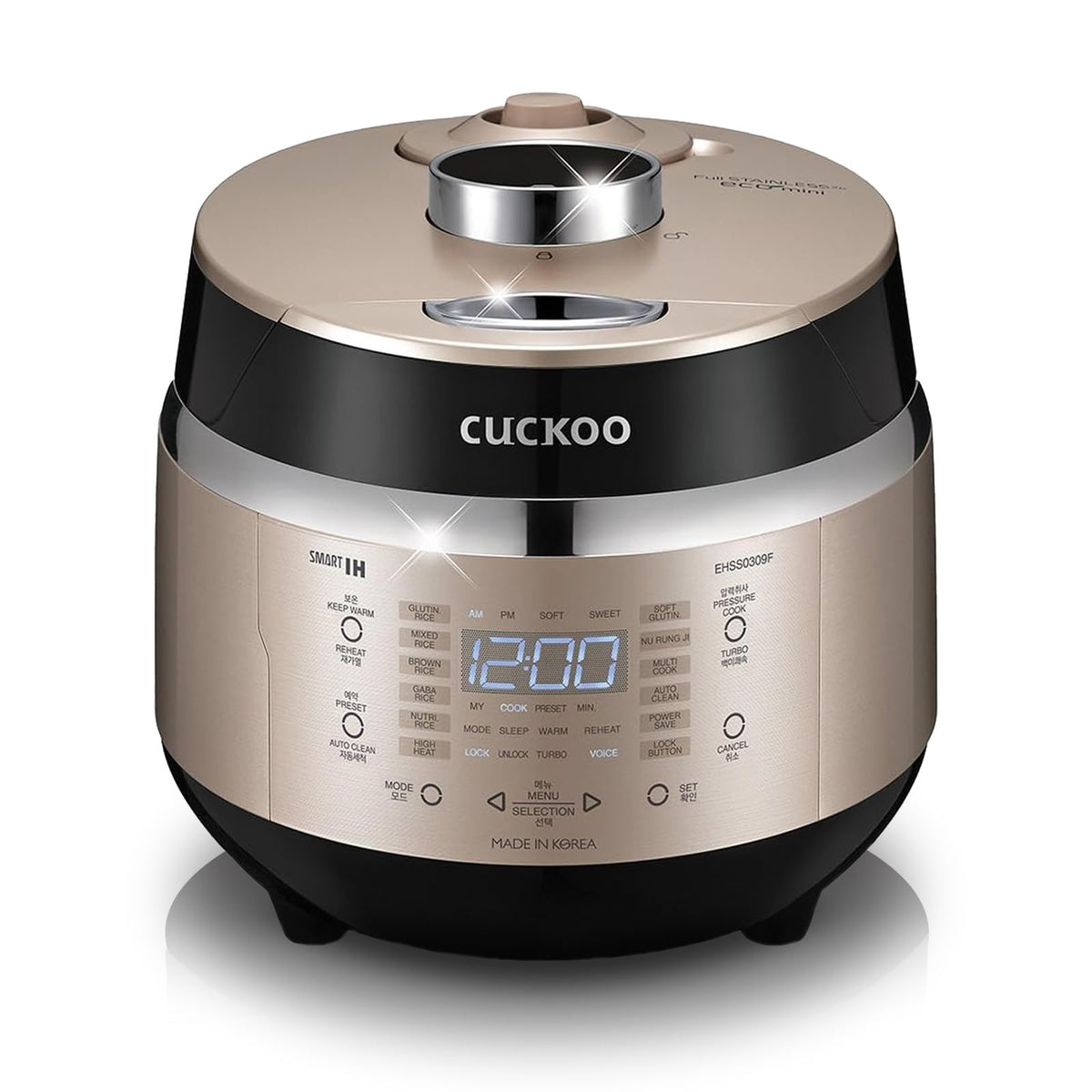 CUCKOO inner pot in stainless steel for even heat