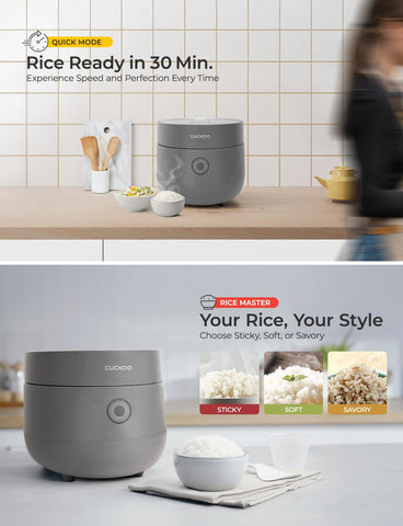 CUCKOO Micom quick rice mode for faster white rice