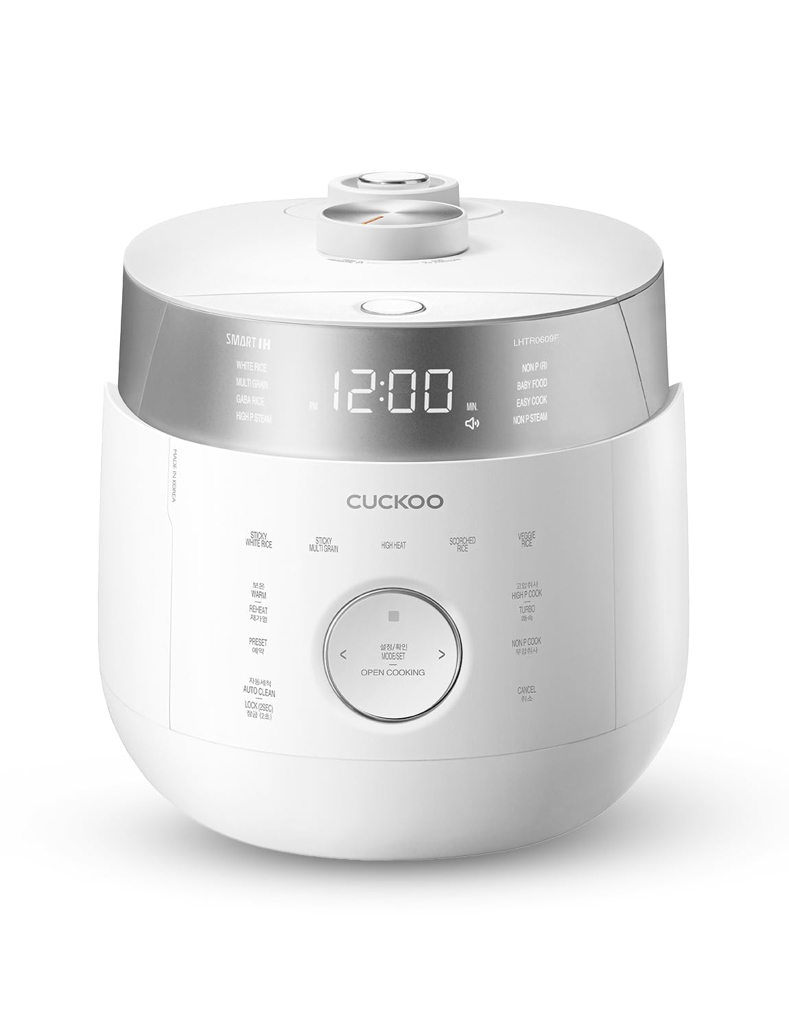 CUCKOO Twin Pressure Rice Cooker control panel showing multiple modes for precise cooking