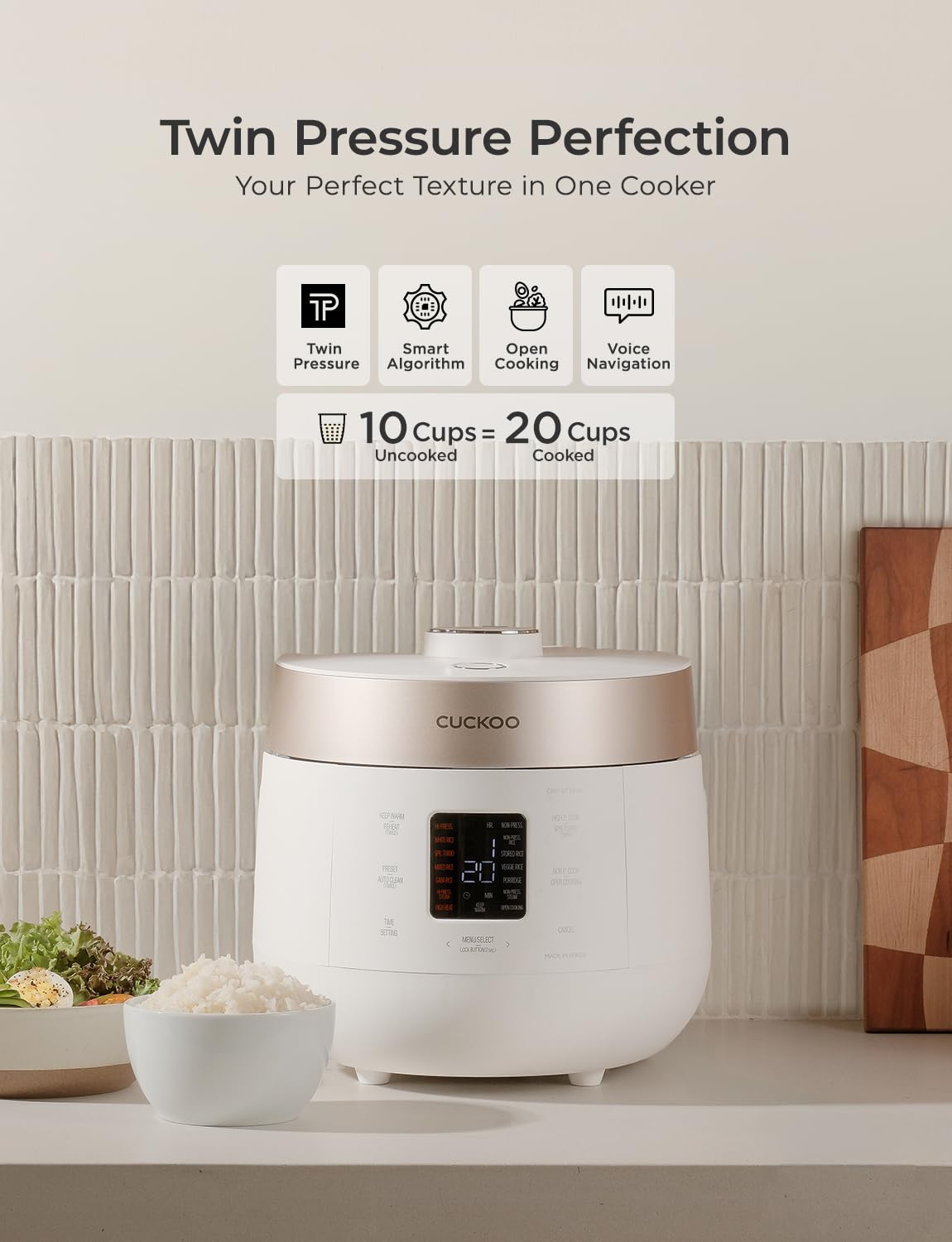 CUCKOO Twin Pressure Rice Cooker inner pot, even heat for fluffy rice