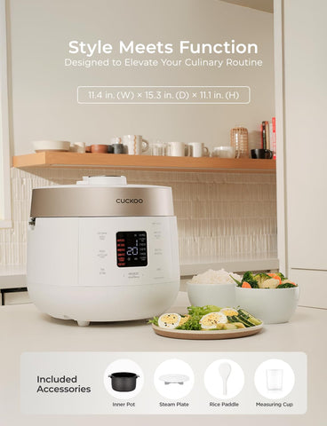 CUCKOO keep-warm mode maintains ready-to-serve rice without burning