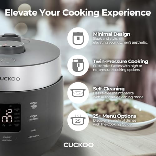 CUCKOO Nonstick inner pot for easy cleaning and fluffy rice