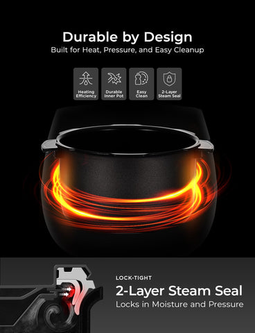 CUCKOO Twin Pressure Rice Cooker open lid for easy loading.