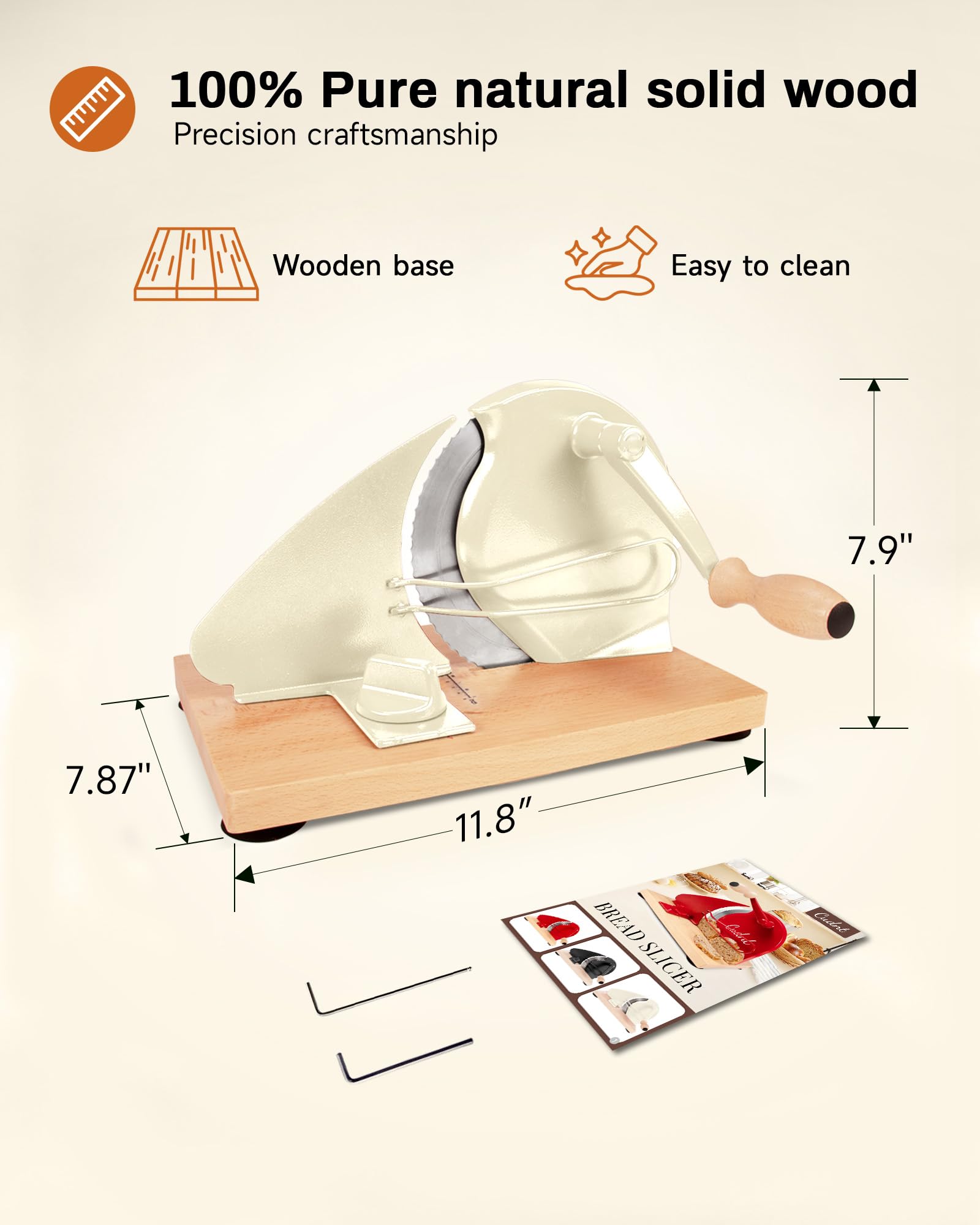 Cudnt manual bread slicer gift-ready packaging ideal for bakers