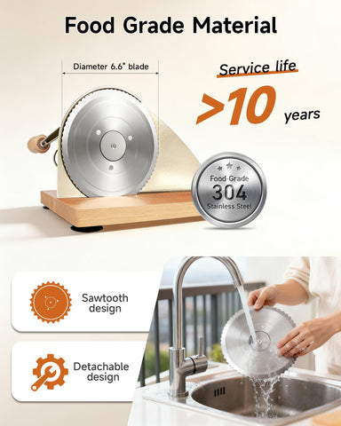Cudnt manual bread slicer suction cups provide stable, safe slicing