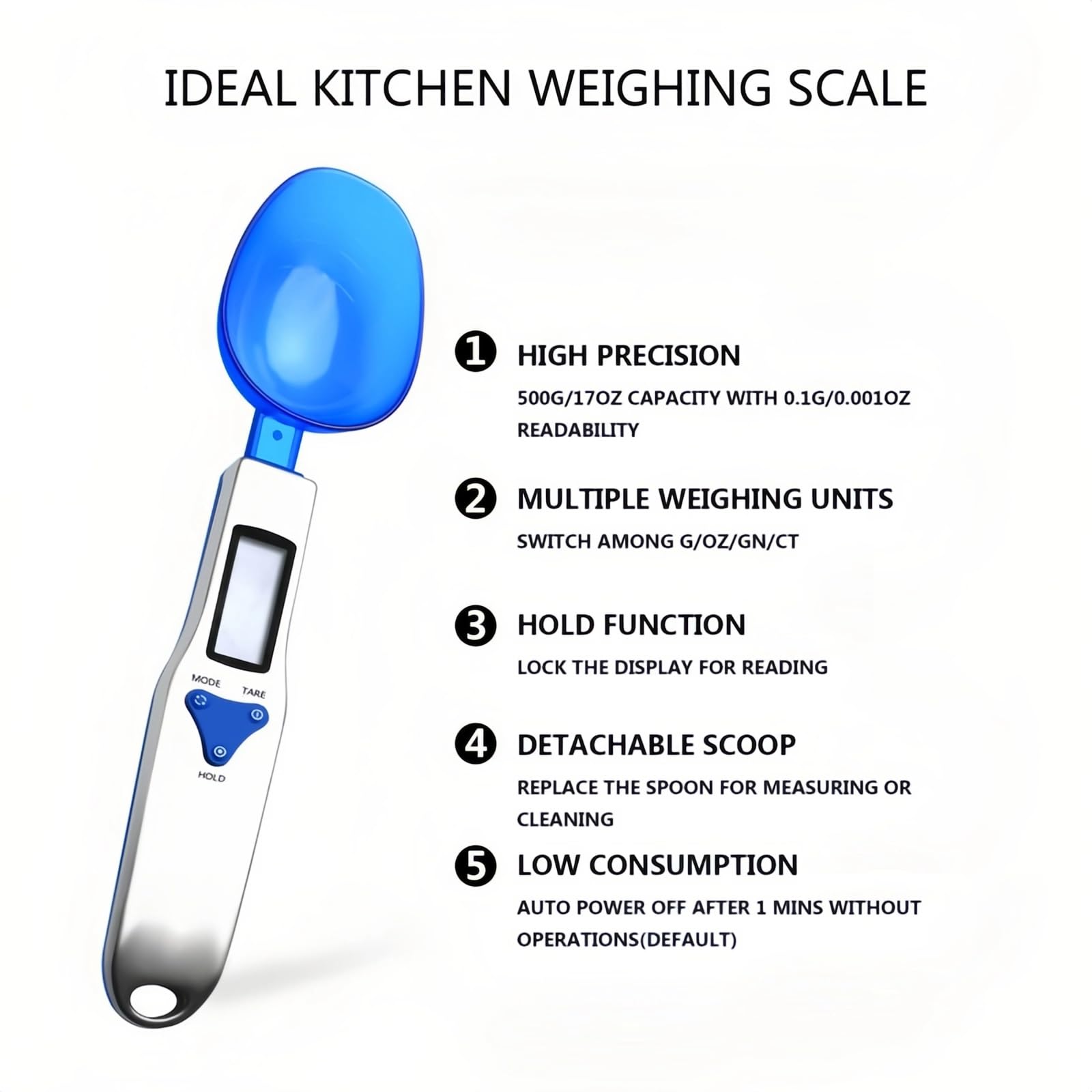 Cuifati Yoidesu LCD display shows crisp measurements for quick cooking