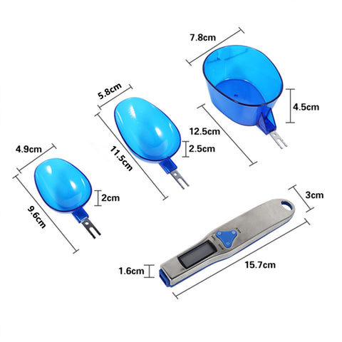 Cuifati Yoidesu LCD spoon weighing in a kitchen setting