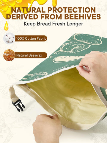 Cuijialaha beeswax bread bag natural freshness supports crust and crumb quality.