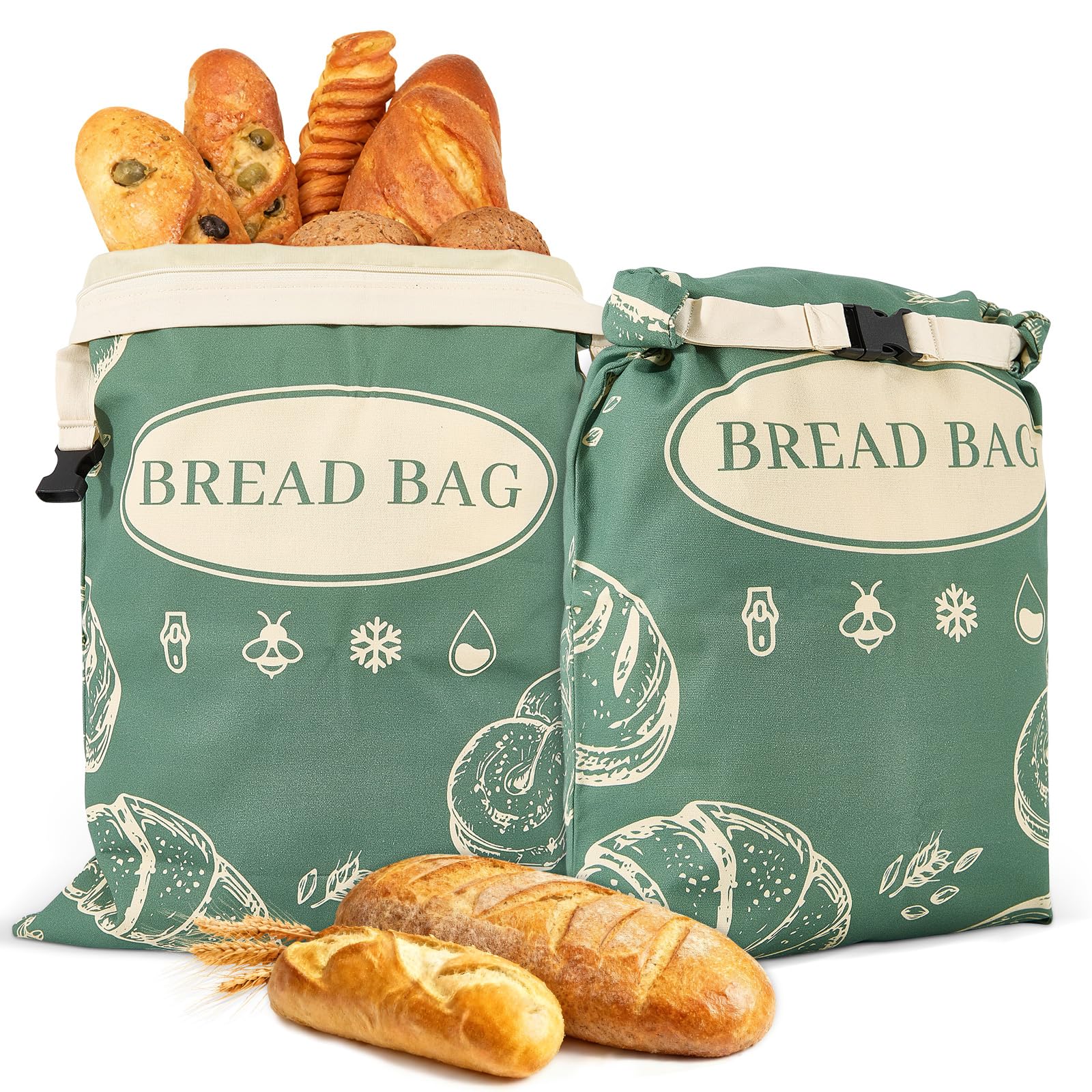 Cuijialaha beeswax bread bag separable liner enables easy cleaning and freshness.