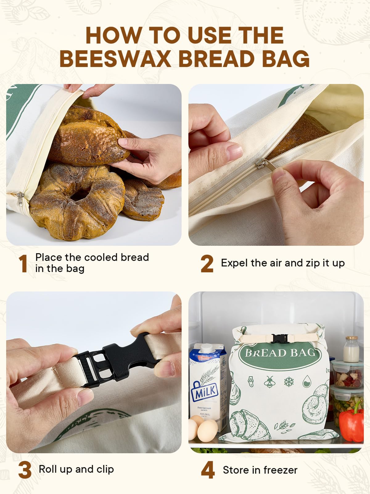 CUIJIALAHA bag with separable liner for quick deep cleaning after use.