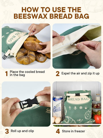 Cuijialaha sourdough bread bag XL fits artisan loaves neatly.