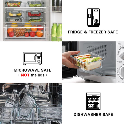 Cuiselect airtight locking lids keep contents fresh and prevent leaks during transport.