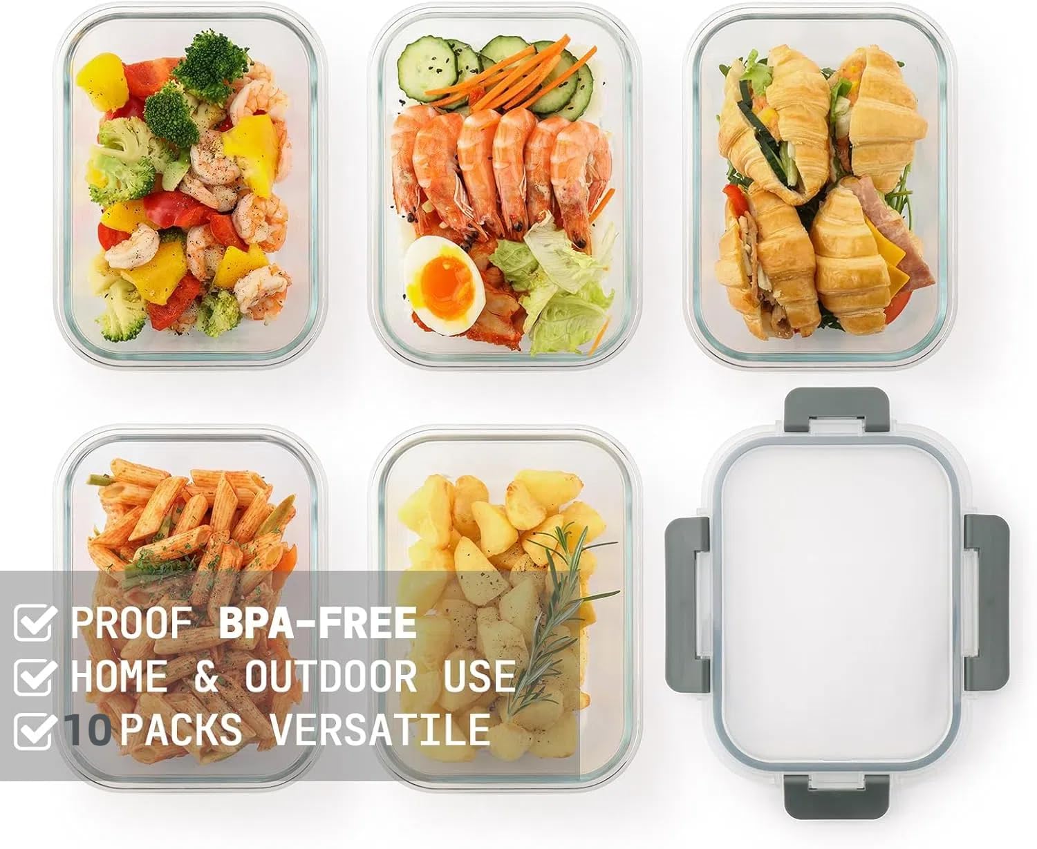 Cuiselect borosilicate glass resists thermal shock for versatile reheating and storage.