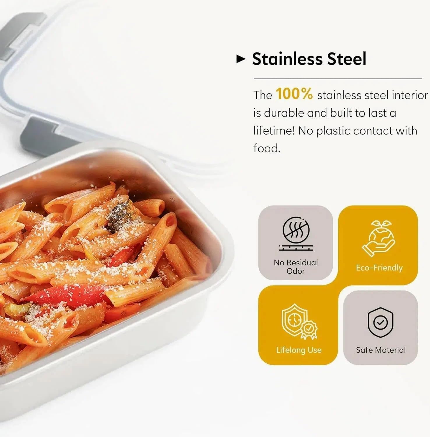 Cuiselect lunch boxes are dishwasher and oven safe for easy care.