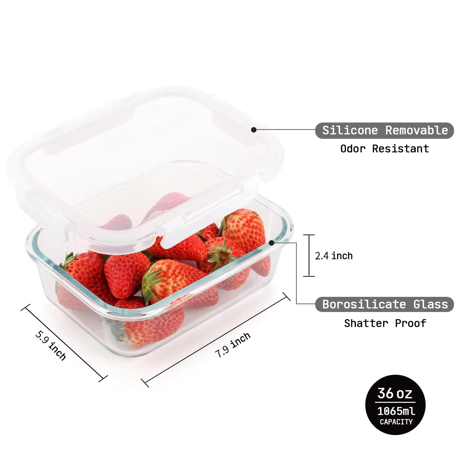 Cuiselect glass containers are dishwasher safe for easy cleanup