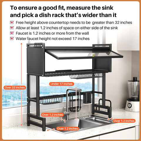 CUISIBOT suction cups stabilize the rack on smooth sinks for wobble-free drying.