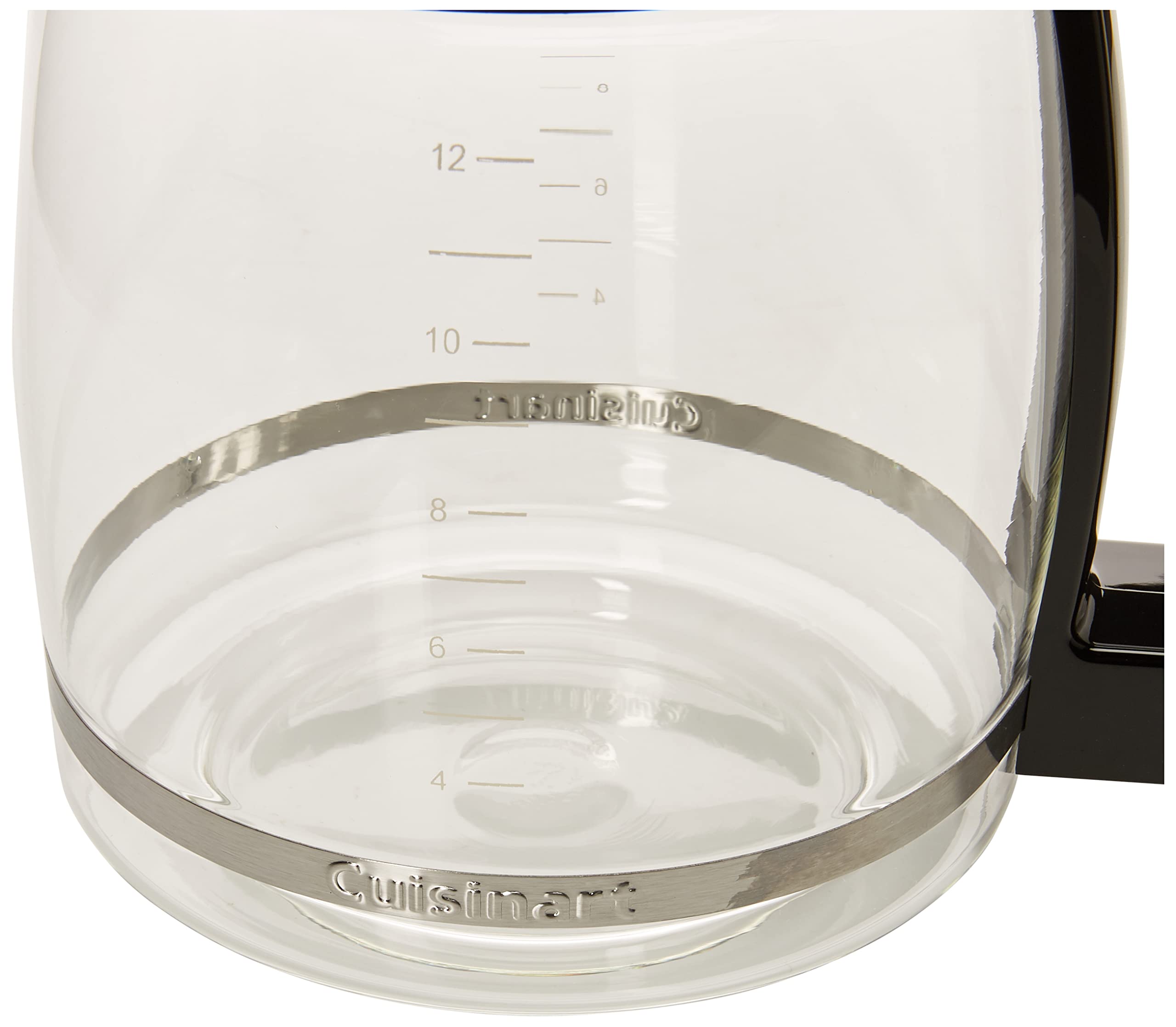 Cuisinart carafe features knuckle guard for protection while serving.