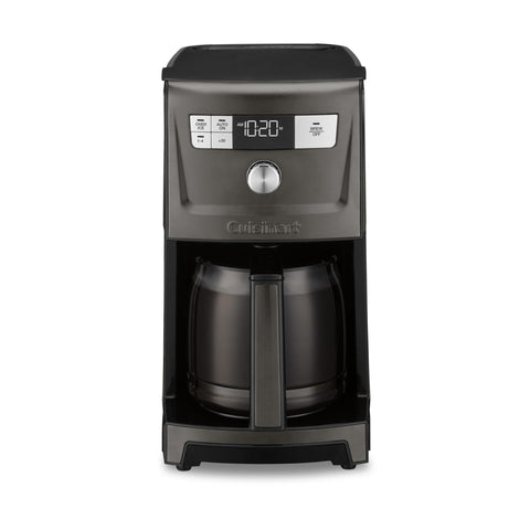 Cuisinart 14-cup coffee maker with glass carafe showing full flavor brewing