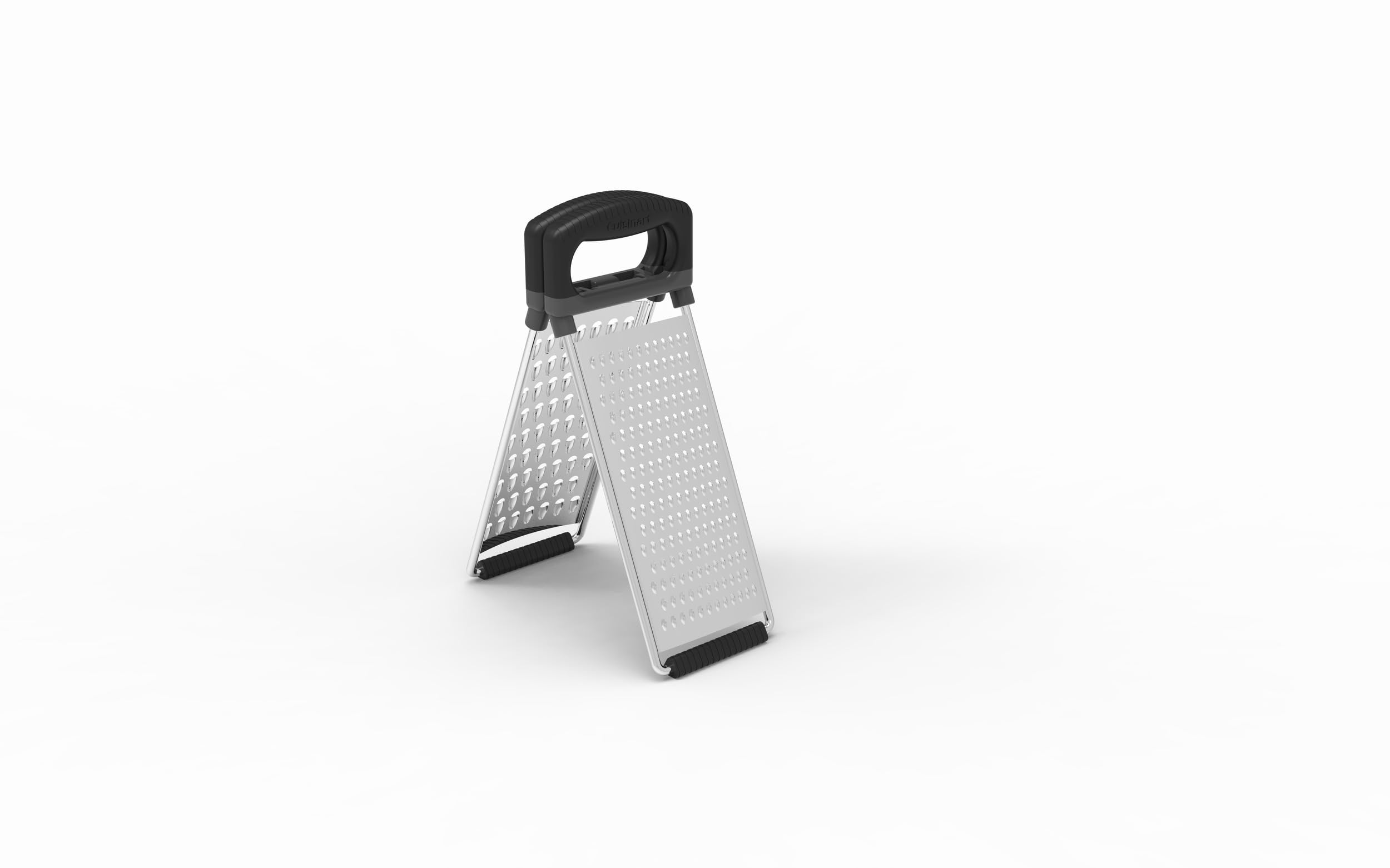 Cuisinart 2-in-1 compact grater with coarse surface for efficient grating over food.