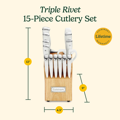 Cuisinart 4.5-inch steak knives ready for table-ready portions