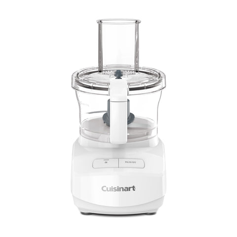 Cuisinart 7-Cup bowl assembly on white counter, ideal for quick chopping and compact storage.