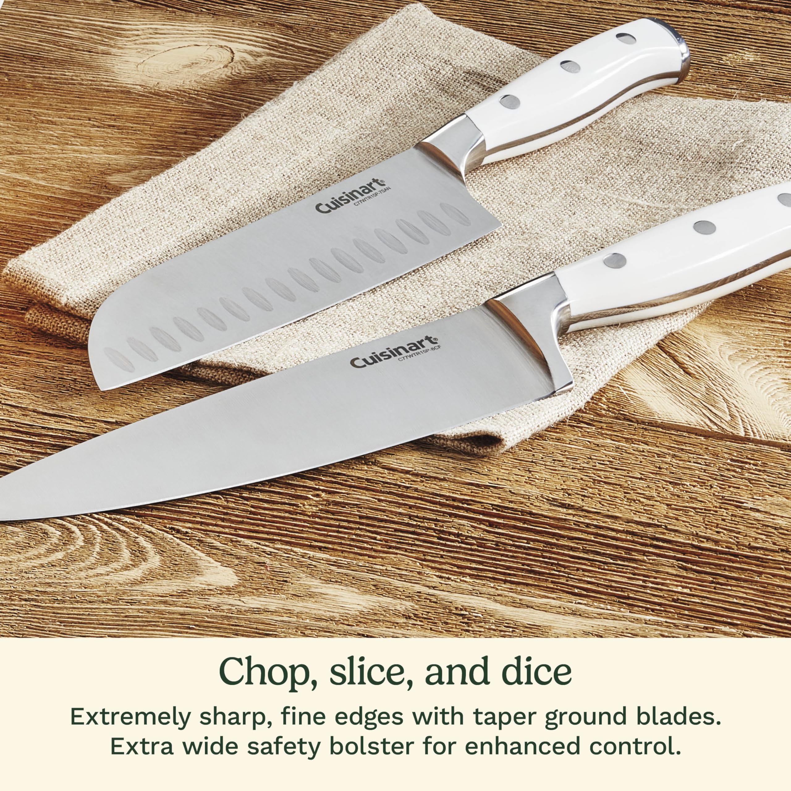 Cuisinart 7-inch santoku knife for versatile chopping tasks
