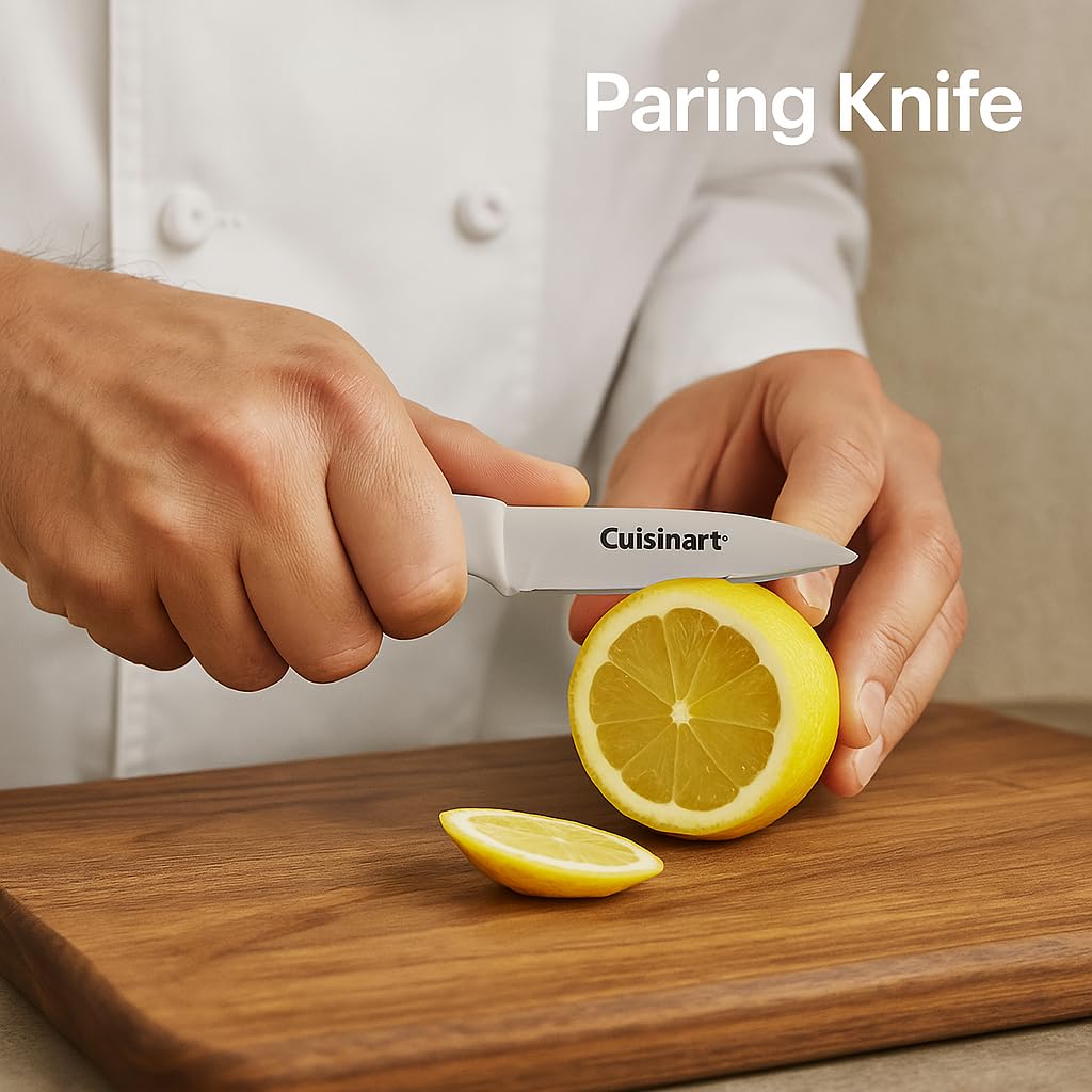 Cuisinart Advantage 3.5-inch paring knife with guard for detail work.