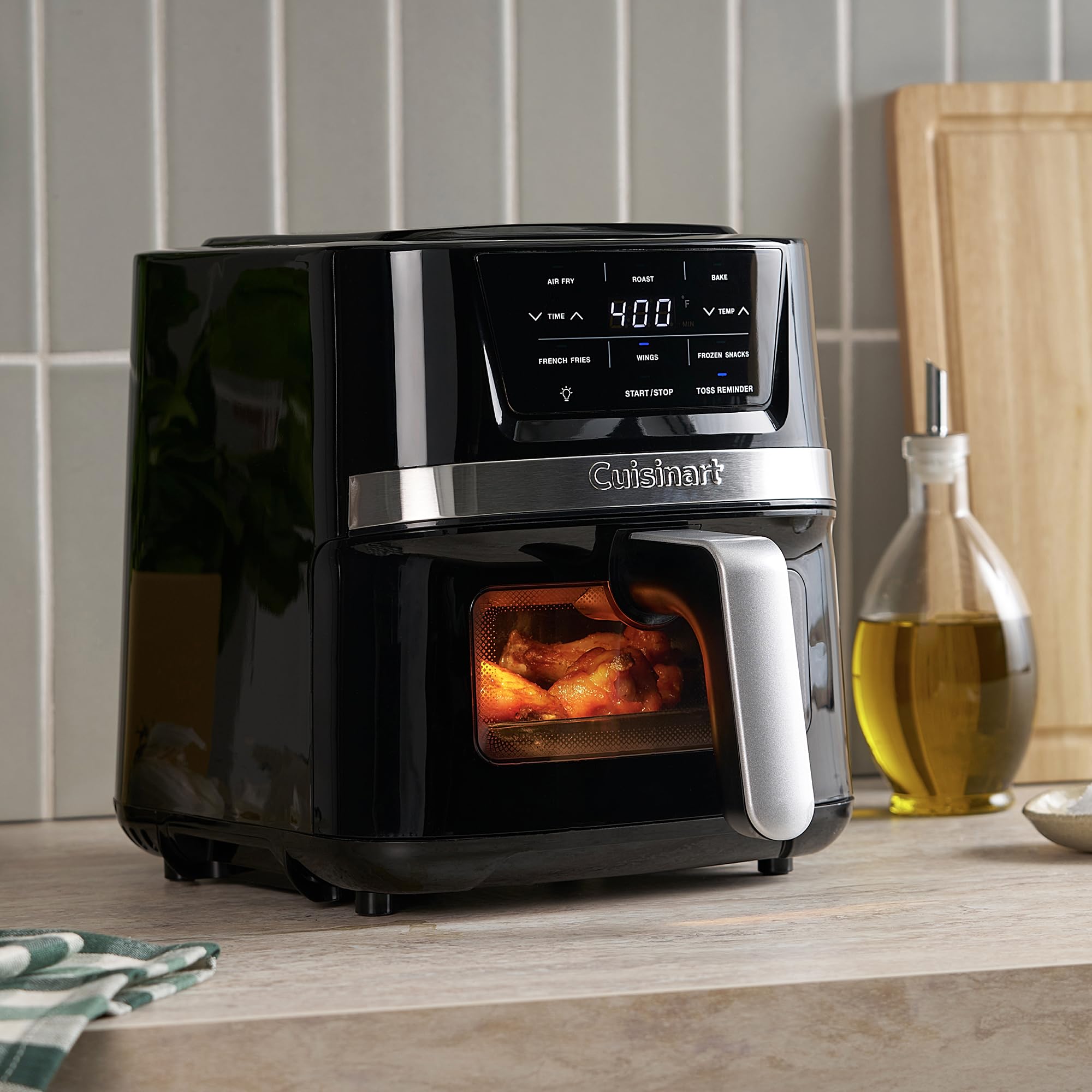 Cuisinart AIR-80 presets highlighted for French Fries, Wings, Frozen Snacks