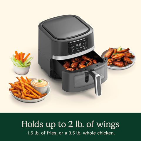 Cuisinart air fryer toss reminder prompts mid‑cook flipping for even browning.
