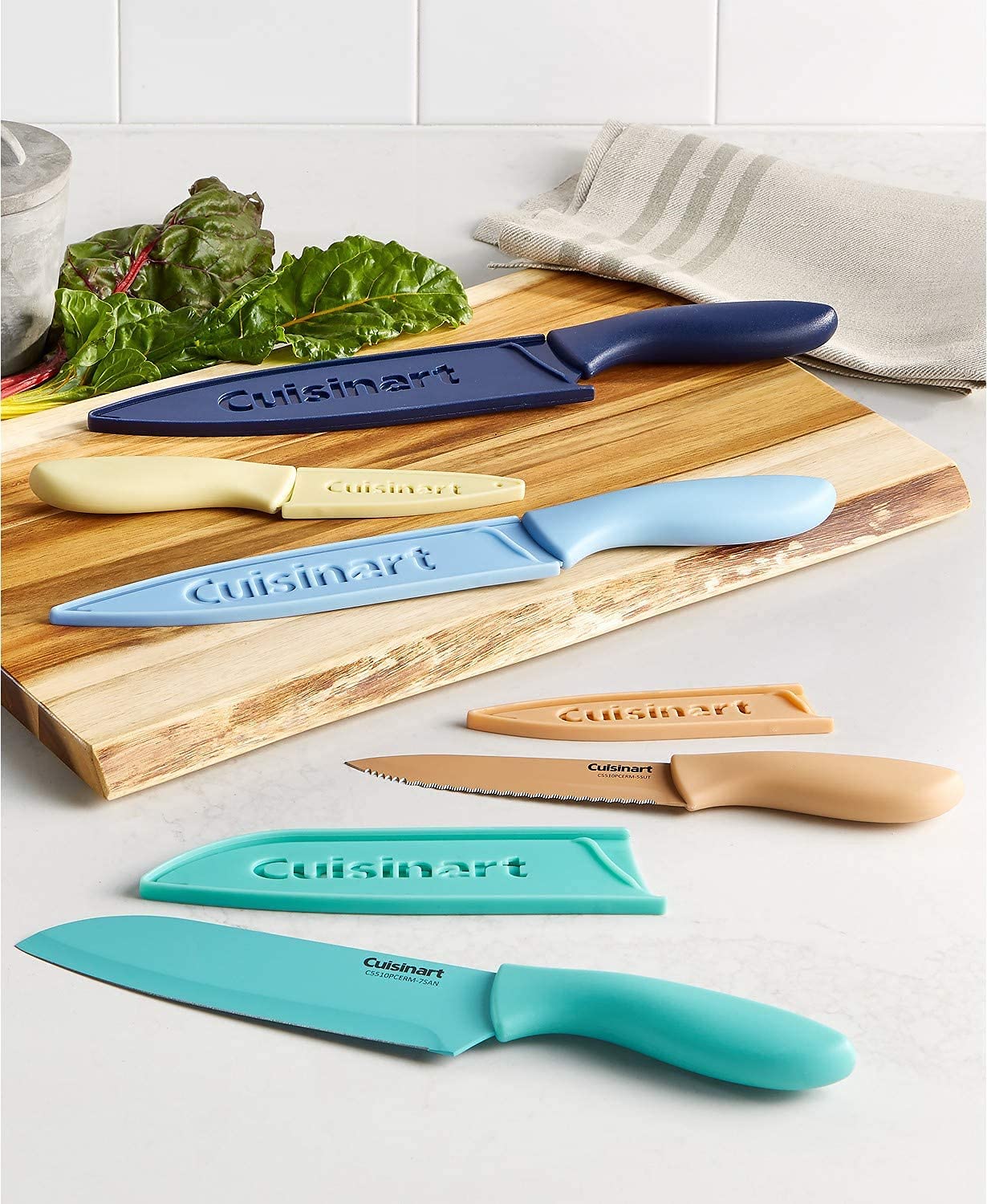 Cuisinart 7-inch Santoku knife with color-coded coating for precise prep