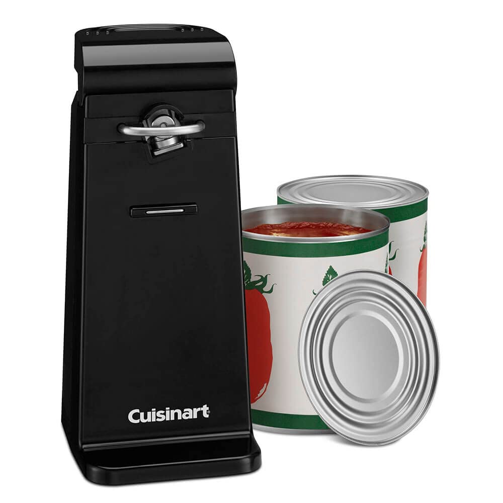 Cuisinart CCO-75 side-cut can opener on a stable base for steady use.