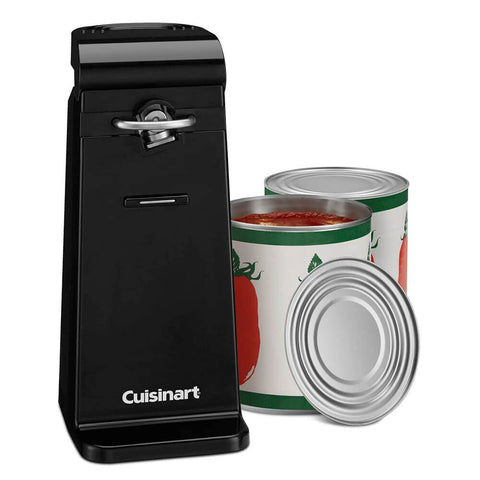Cuisinart CCO-75 side-cut can opener on a stable base for steady use.