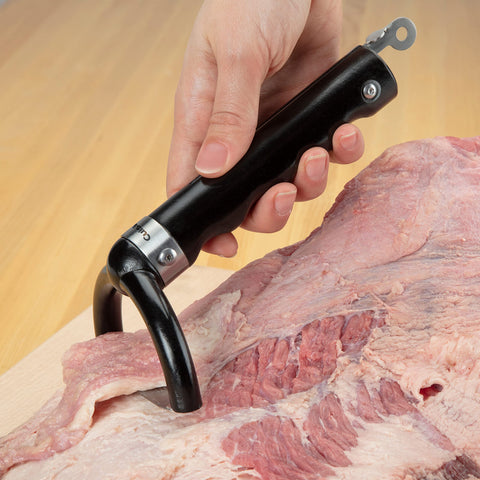 Cuisinart CGK-300 silver skin lifter isolates silver skin from rib meat with ease
