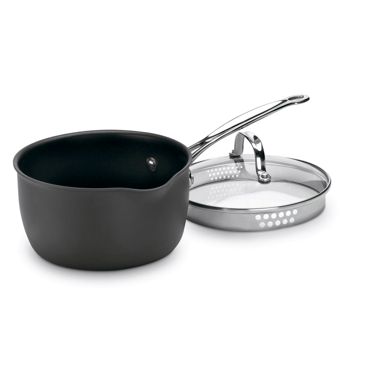 Cuisinart Chef's Classic 2-Quart Saucepan pour spout for drip-free pouring and easy draining.
