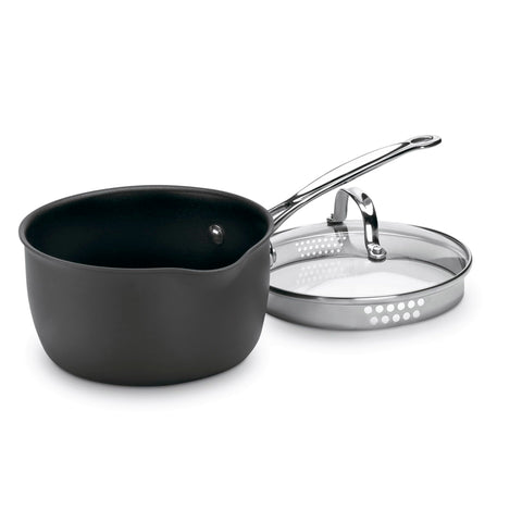 Cuisinart Chef's Classic 2-Quart Saucepan pour spout for drip-free pouring and easy draining.