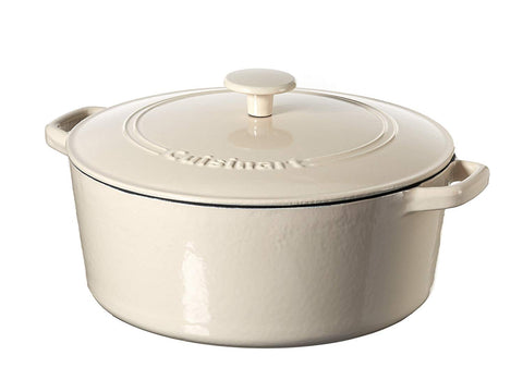 Cuisinart Chef's Classic cream casserole transitions from oven to table for elegant serving.