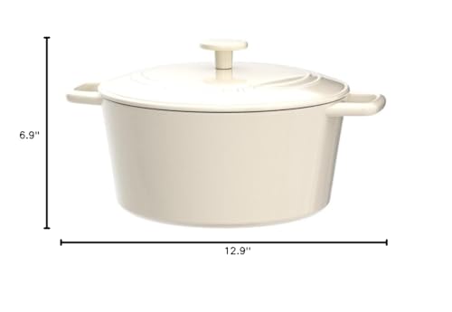 Cuisinart Chef's Classic cream enameled cast iron supports stove-to-oven transitions for easy meals.