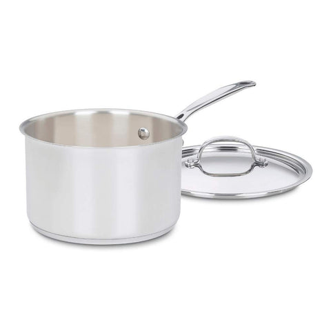 Cuisinart Chef's Classic Stainless Saucepan with Cover delivers even heat for reliable cooking.