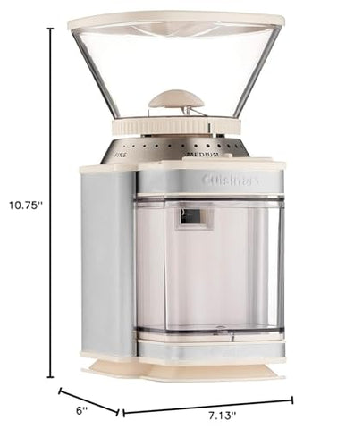 Cord storage with scoop and brush keeps counters tidy on the Cuisinart grinder