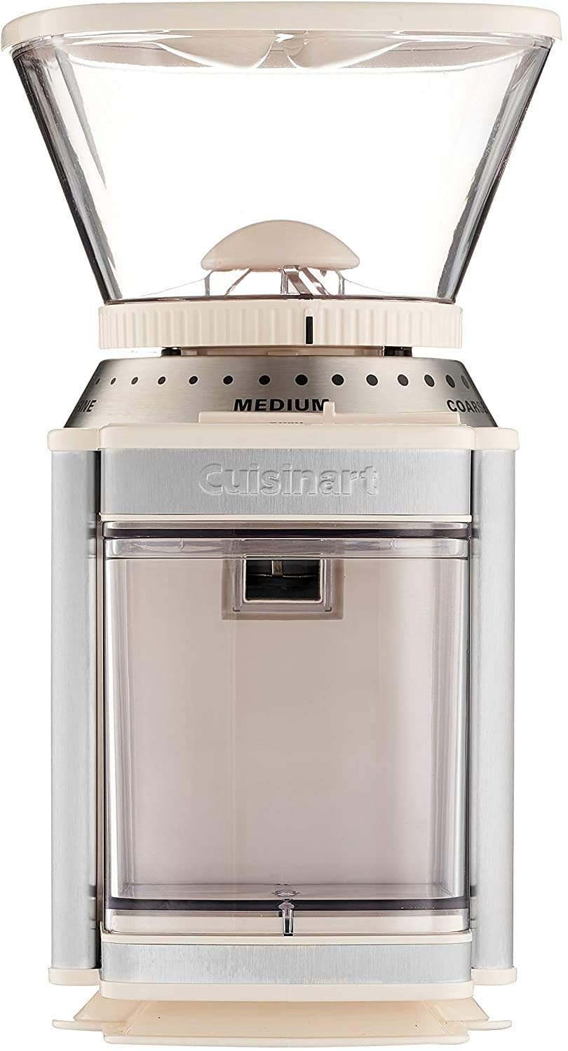 Grind chamber holds coffee for 4–18 cups in the Cuisinart grinder