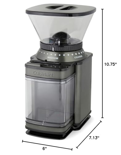 Cuisinart coffee grinder with one-touch grind and timer for precise brewing.