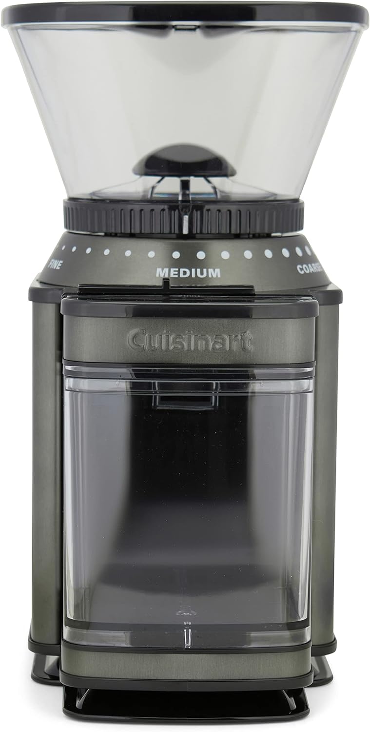 Cuisinart coffee grinder removable hopper and grind chamber simplify cleaning and refilling.